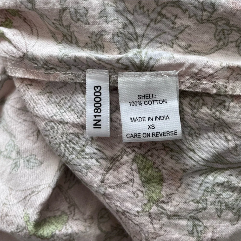 Happy X Nature Floral‎ Bohemian Cotton Strapless Tiered Maxi Dress Size XS